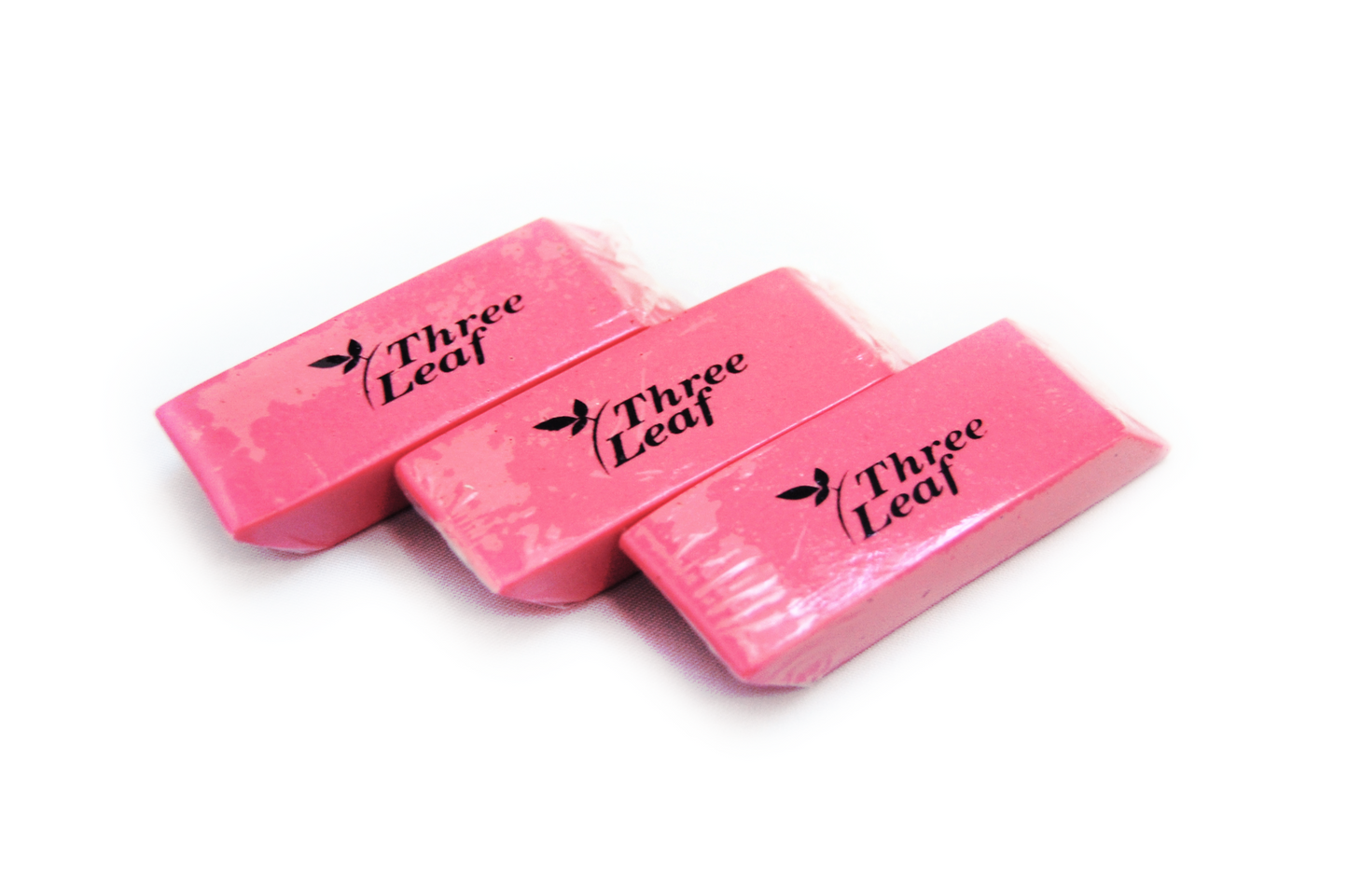 Three Leaf 48 Ct. Pink Bevel Eraser (12 Pack Per Case)